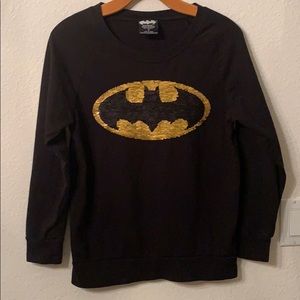 Batman sequins long sleeve sweater, Small